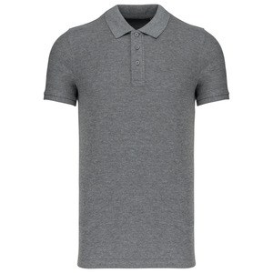 Kariban K209 - Men's short-sleeved organic piqué polo shirt Grey Heather