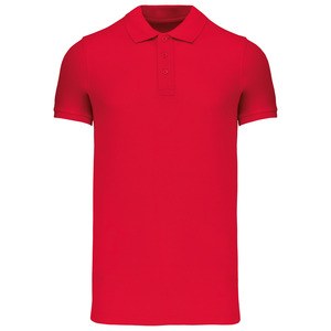 Kariban K209 - Men's short-sleeved organic piqué polo shirt Red