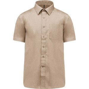 Kariban K551 - ACE - MEN'S SHORT SLEEVE EASY CARE POLYCOTTON POPLIN SHIRT Angora (Natural)