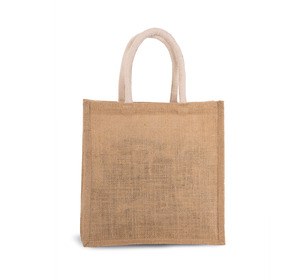 Kimood KI0274 - Jute canvas tote bag - large model Natural / Gold
