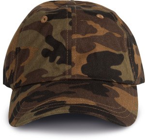 K-up KP154 - LOW PROFILE CAP - 6 PANELS Brown Camouflage