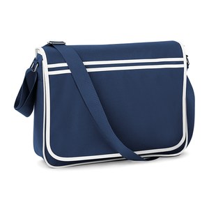 Bag Base BG71 - Retro messenger bag French Navy / White