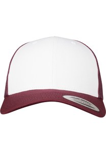 Flexfit FL6606CF - Colored front retro trucker cap Maroon/ White