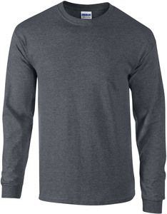 Gildan GI2400 - Men's Long Sleeve 100% Cotton T-Shirt Dark Heather