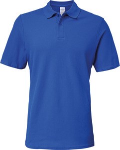 Gildan GI64800 - Men's Softstyle Double Pique Polo Shirt Royal Blue