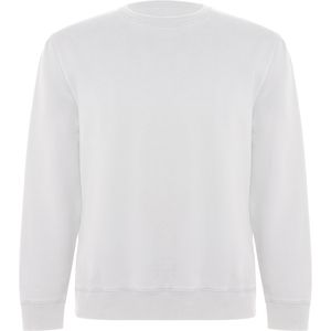 Roly SU1071 - BATIAN Unisex sweater in organic combed cotton and recycled polyester White