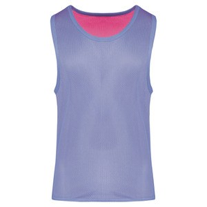 PROACT PA048 - Kids' multi-sports reversible bib Fluorescent Pink / Sporty Sky Blue