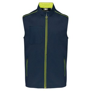 WK. Designed To Work WK6148 - Men's DayToDay Gilet Navy/Fluorescent Yellow