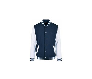 Build Your Brand BYB004 - baseball jacket Navy / White