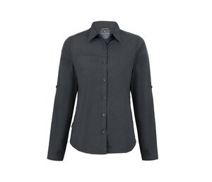 Craghoppers CES002 - Long sleeve shirt in Women's recycled polyester Carbon Grey