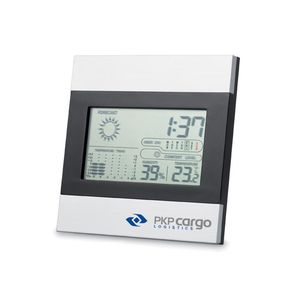GiftRetail IT3575 - RIPPER Weather station and clock matt silver