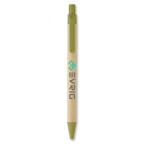 GiftRetail IT3780 - CARTOON Paper/corn PLA ball pen Lime
