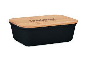 GiftRetail MO6240 - Lunch box with bamboo lid Black