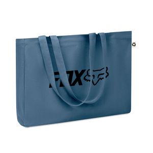 GiftRetail MO6380 - RESPECT COLOURED Canvas Recycled bag 280 gr/m² Blue