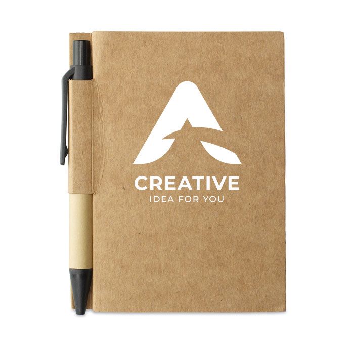 GiftRetail MO7626 - CARTOPAD Recycled notebook with pen