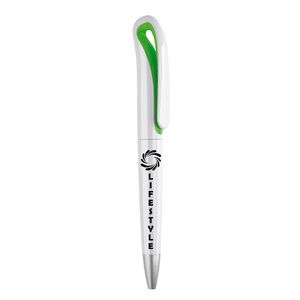 GiftRetail MO7793 - WHITESWAN ABS twist ball pen Lime