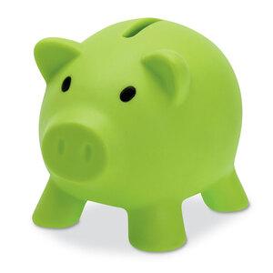 GiftRetail MO8132 - Piggy bank in PVC with an ABS stopper on the bottom