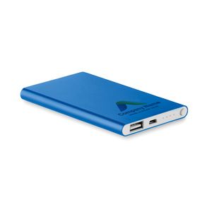 GiftRetail MO8735 - POWERFLAT Flat power bank 4000 mAh Royal Blue