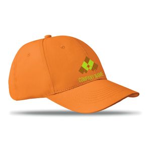 GiftRetail MO8834 - BASIE 6 panels baseball cap Orange