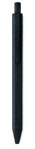 GiftRetail MO9614 - PECAS Wheat Straw/ABS push type pen Black