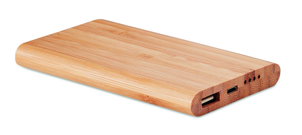 GiftRetail MO9663 - ARENAPOWER Power bank 4000 mAh Bamboo