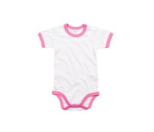 Babybugz BZ019 - Contrast baby bodysuit White / Bubbble Gum Pink