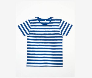 Mantis MT109S - Men's striped t-shirt Classic Blue/White