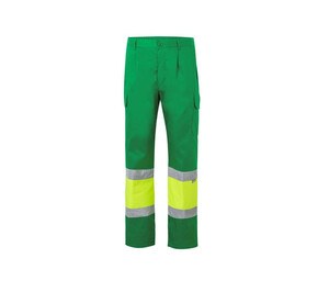 VELILLA VL157 - HIGH-VISIBILITY TWO-TONE PANTS Fluo Yellow / Green