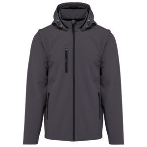 Kariban K422 - Unisex 3-layer softshell hooded jacket with removable sleeves