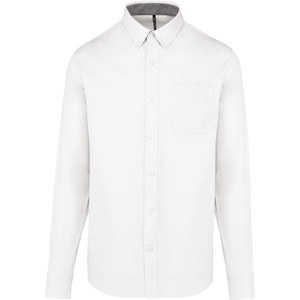 Kariban K586 - Men's Nevada long sleeve cotton shirt White
