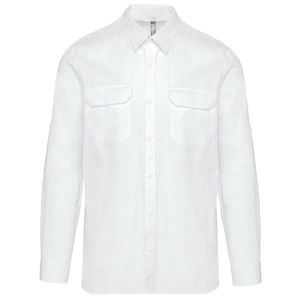 Kariban K590 - Men's long-sleeved safari shirt White