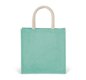 Kimood KI0274 - Jute canvas tote bag - large model Ice Mint