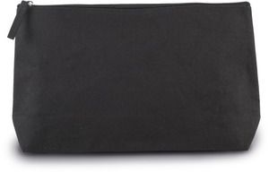 Kimood KI0727 - Cotton canvas toiletry bag Black