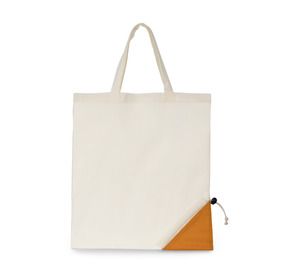 Kimood KI7207 - Foldaway shopping bag Natural / Curcuma