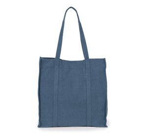 Kimood KI5207 - Hand-woven canvas shopping bag Storm Blue