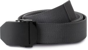 K-up KP813 - NYLON CANVAS BELT Dark Grey / Black