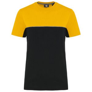 WK. Designed To Work WK304 - Unisex eco-friendly short sleeve two-tone t-shirt Black / Yellow