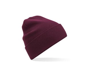 BEECHFIELD BF045N - ORGANIC COTTON ORIGINAL CUFFED BEANIE Burgundy