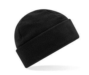 BEECHFIELD BF243R - RECYCLED FLEECE CUFFED BEANIE Black