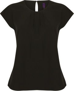 Henbury H597 - Ladies pleat front blouse