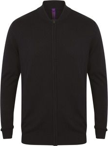 Henbury H718 - Knitted bomber jacket