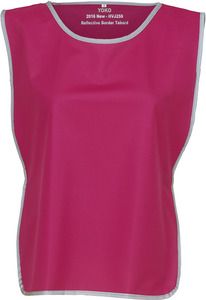 Yoko YHVJ259 - Hi Vis Reflective Border Tabard Raspberry