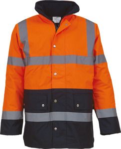 Yoko YHVP302 - Hi-Vis Contrast Jacket Hi Vis Orange/Navy