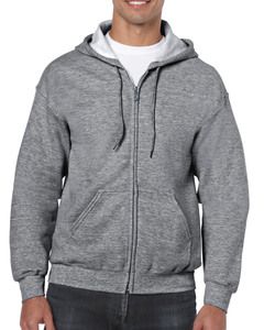 GILDAN GIL18600 - Sweater Hooded Full Zip HeavyBlend for him Graphite Heather