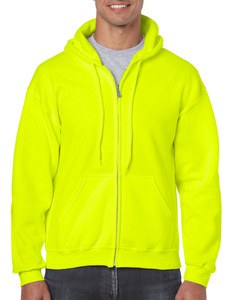 GILDAN GIL18600 - Sweater Hooded Full Zip HeavyBlend for him Safety Green