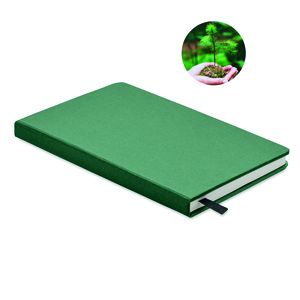 GiftRetail MO6689 - GROW A5 recycled page notebook Dark Green