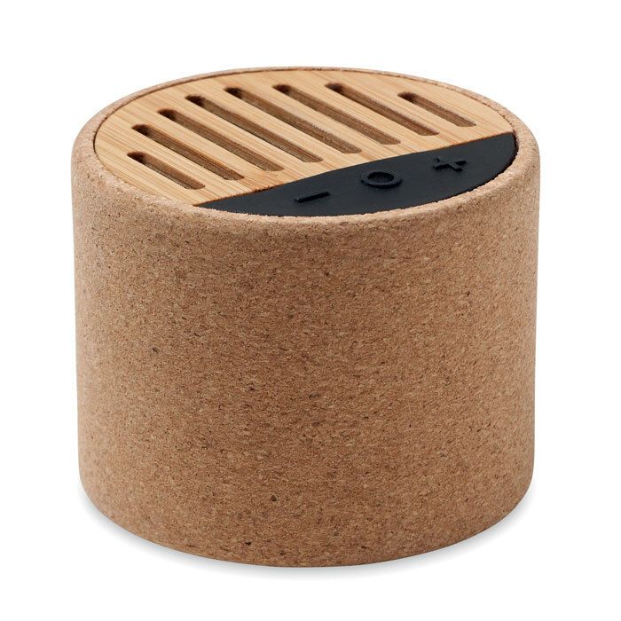 GiftRetail MO6819 - ROUND + Round cork wireless speaker