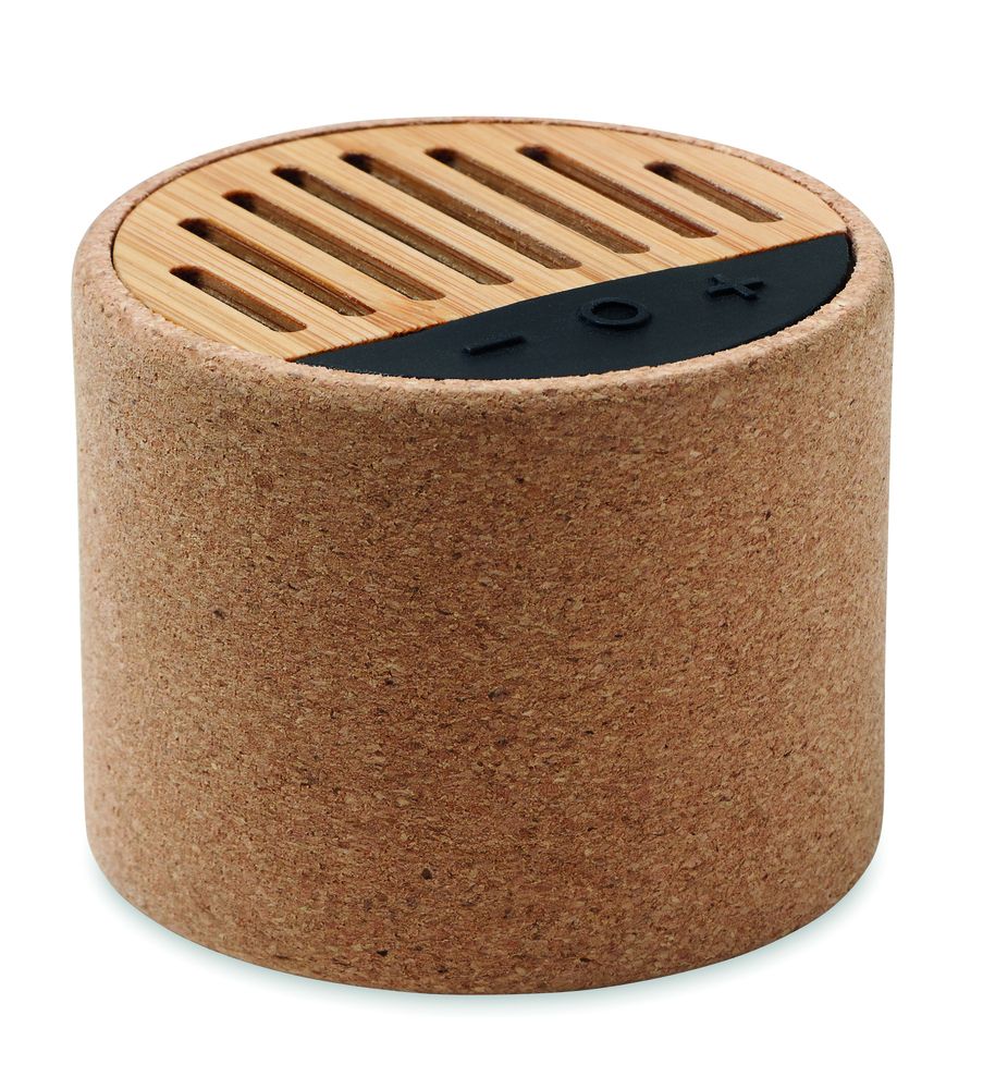 GiftRetail MO6819 - ROUND + Round cork wireless speaker