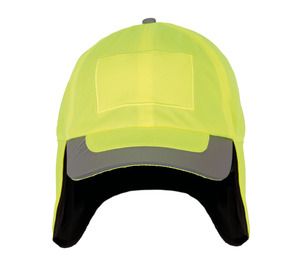 K-up KP214 - Winter cap with patch Fluorescent Yellow