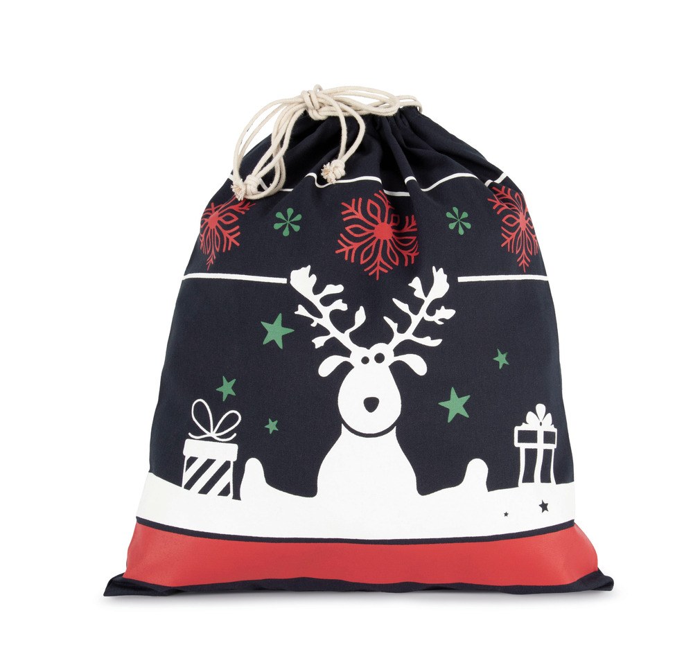 Kimood KI0735 - Drawstring bag with Christmas patterns